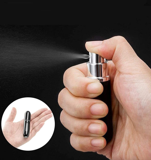 Дорожній флакон атомайзер для парфумів з пульверизатором (чорний, 5 мл)