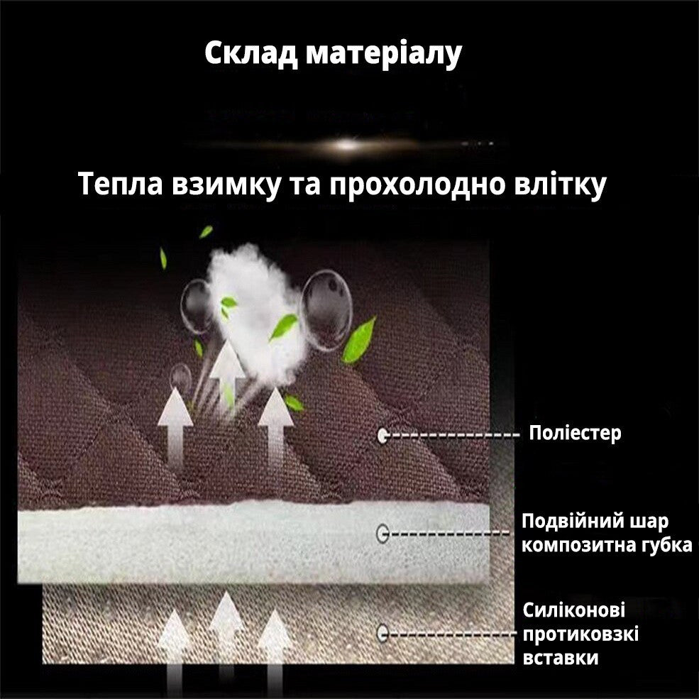 Чохол на заднє сидіння автомобіля  протиковзкий чорний