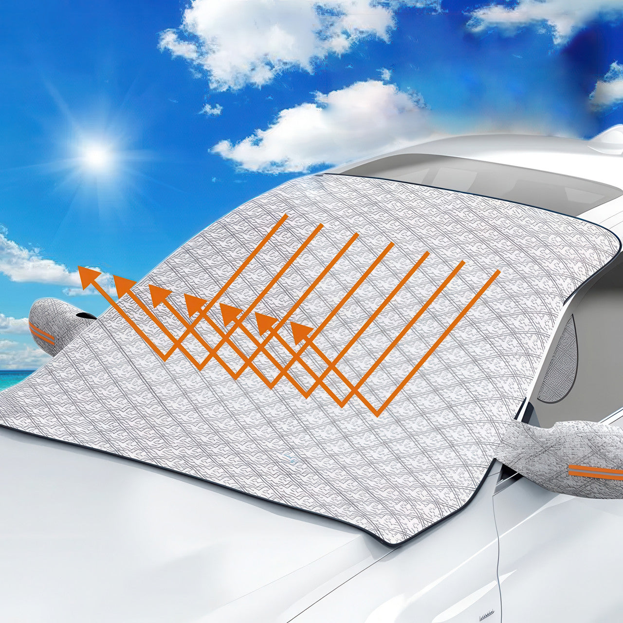 Універсальний автомобільний чохол для захисту від снігу, дощу і сонця (158x115 см)