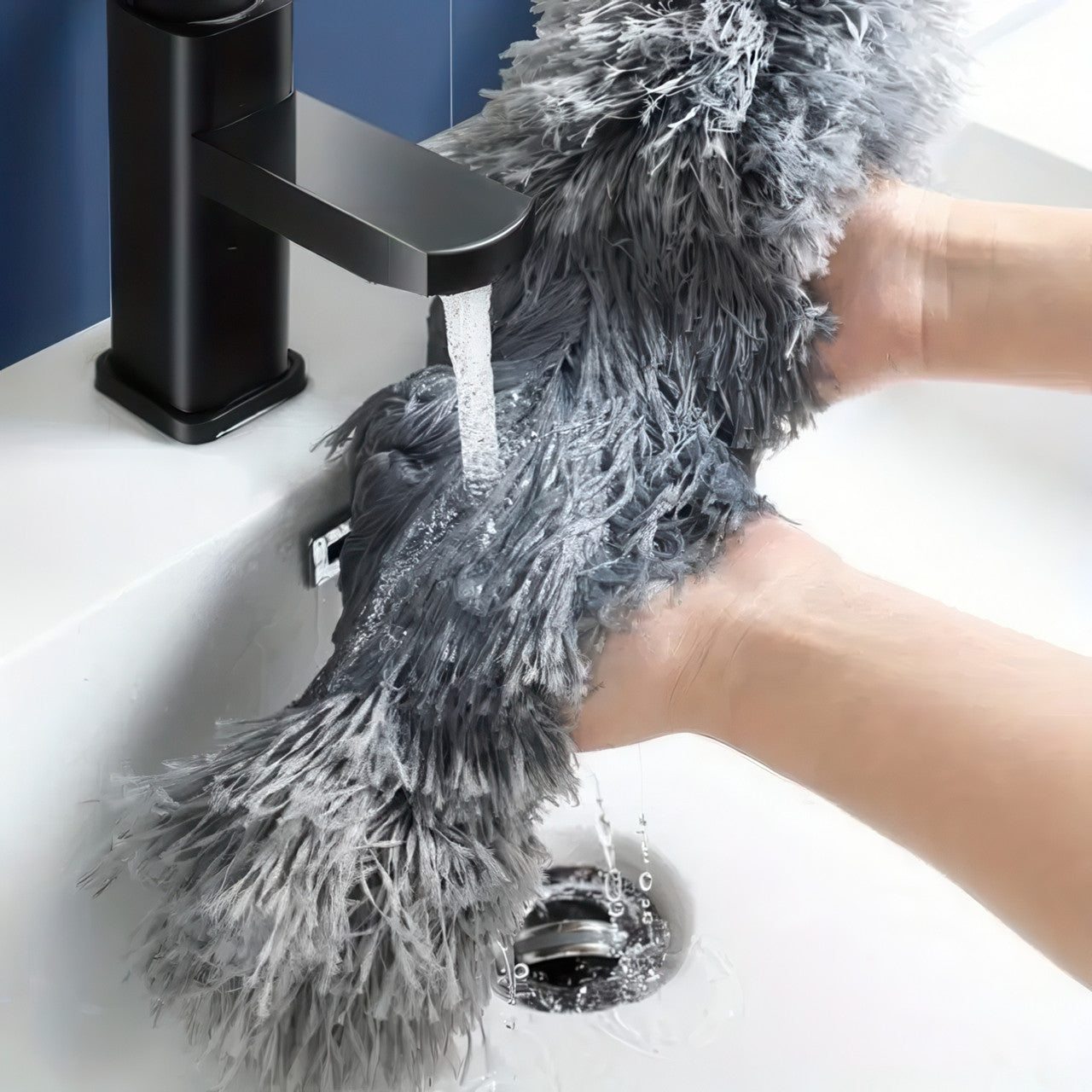 Щітка для пилу з телескопічною ручкою 2,5 метра - антистатична щітка для прибирання високих і важкодоступних місць