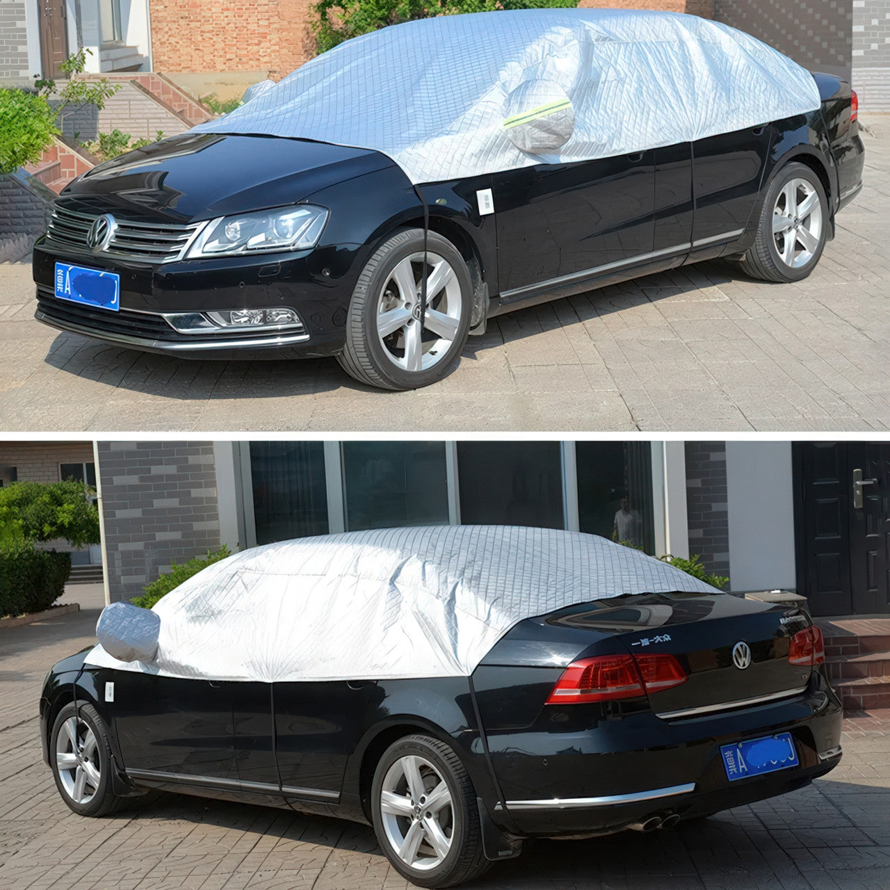 Всесезонний захисний чохол-накидка на автомобіль Тент для машини від снігу, сонця і дощу  (340 х 235 см)